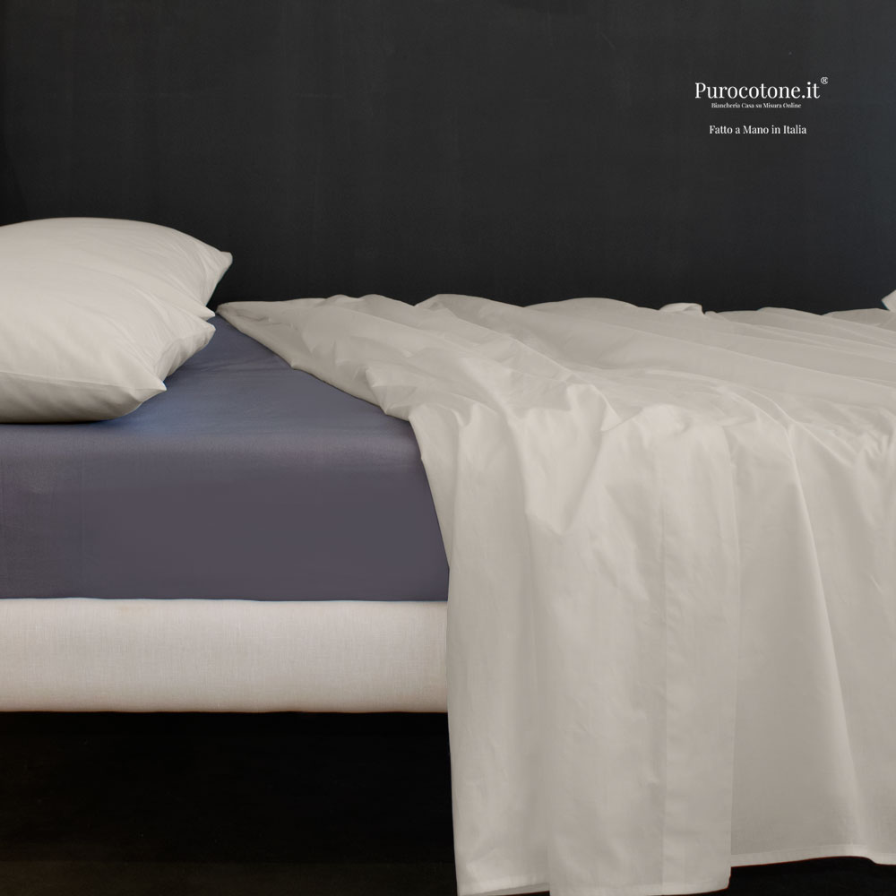 Set Lenzuola King Size SAKIAO 1200 Fili - 100% Cotone Egiziano - Rasatello Con Tasca Profonda 40cm - 4 Pezzi Bianco - 2